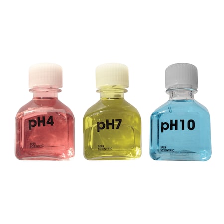Sper Scientific pH Buffer Set - 1 each pH 4, 7, 10 860012